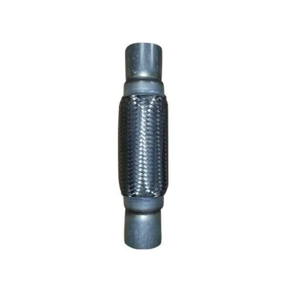 Exhaust Flex Pipe Stainless Steel Braided 2.25 x 8 w Ends 10 Clamp or Weld